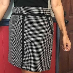 Anne Taylor LOFT Skirt - Tweed-like Black & White
